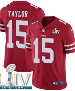 Nike San Francisco 49ers #15 Trent Taylor Red Super Bowl LIV 2020 Team Color Men's Stitched NFL Vapor Untouchable Limited Jersey Men's