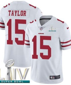 Nike San Francisco 49ers #15 Trent Taylor White Super Bowl LIV 2020 Men's Stitched NFL Vapor Untouchable Limited Jersey Men's