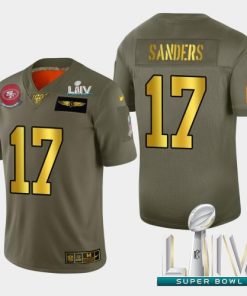 Nike San Francisco 49ers #17 Emmanuel Sanders Men's Olive Gold Super Bowl LIV 2020 2019 Salute to Service NFL 100 Limited Jersey Men's