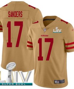 Nike San Francisco 49ers #17 Emmanuel Sanders Gold Super Bowl LIV 2020 Men's Stitched NFL Limited Inverted Legend Jersey Men's