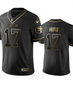 Nike San Francisco 49ers #17 Jalen Hurd Black Golden Limited Edition Stitched NFL Jersey Men's