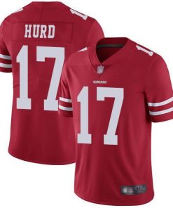 Nike San Francisco 49ers #17 Jalen Hurd Red Team Color Men's Stitched NFL Vapor Untouchable Limited Jersey Men's