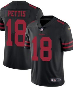 Nike San Francisco 49ers #18 Dante Pettis Black Alternate Men's Stitched NFL Vapor Untouchable Limited Jersey Men's