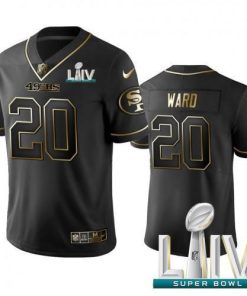 Nike San Francisco 49ers #20 Jimmie Ward Black Golden Super Bowl LIV 2020 Limited Edition Stitched NFL Jersey Men's