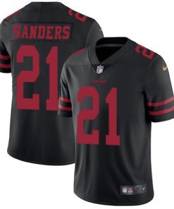 Nike San Francisco 49ers #21 Deion Sanders Black Alternate Men's Stitched NFL Vapor Untouchable Limited Jersey Men's