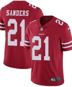 Nike San Francisco 49ers #21 Deion Sanders Red Team Color Men's Stitched NFL Vapor Untouchable Limited Jersey Men's