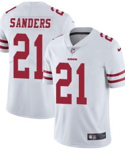 Nike San Francisco 49ers #21 Deion Sanders White Men's Stitched NFL Vapor Untouchable Limited Jersey Men's