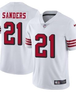 Nike San Francisco 49ers #21 Deion Sanders White Rush Men's Stitched NFL Vapor Untouchable Limited Jersey Men's