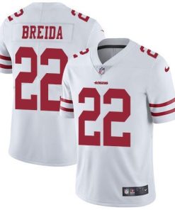 Nike San Francisco 49ers #22 Matt Breida White Men's Stitched NFL Vapor Untouchable Limited Jersey Men's