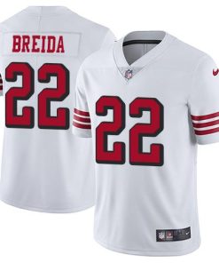 Nike San Francisco 49ers #22 Matt Breida White Rush Men's Stitched NFL Vapor Untouchable Limited Jersey Men's