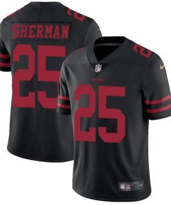 Nike San Francisco 49ers #25 Richard Sherman Black Alternate Men's Stitched NFL Vapor Untouchable Limited Jersey Men's