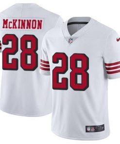 Nike San Francisco 49ers #28 Jerick McKinnon White Rush Men's Stitched NFL Vapor Untouchable Limited Jersey Men's