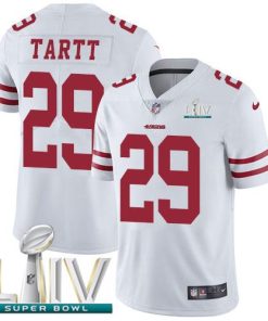 Nike San Francisco 49ers #29 Jaquiski Tartt White Super Bowl LIV 2020 Men's Stitched NFL Vapor Untouchable Limited Jersey Men's