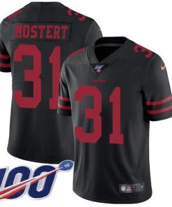 Nike San Francisco 49ers #31 Raheem Mostert Black Alternate Men's Stitched NFL 100th Season Vapor Untouchable Limited Jersey Men's