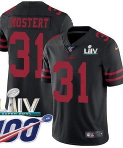 Nike San Francisco 49ers #31 Raheem Mostert Black Super Bowl LIV 2020 Alternate Men's Stitched NFL 100th Season Vapor Untouchable Limited Jersey Men's