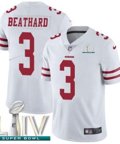 Nike San Francisco 49ers #3 C.J. Beathard White Super Bowl LIV 2020 Men's Stitched NFL Vapor Untouchable Limited Jersey Men's