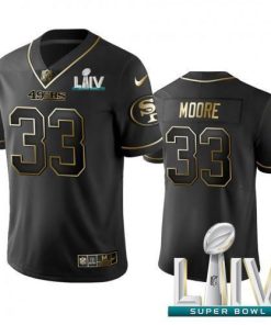 Nike San Francisco 49ers #33 Tarvarius Moore Black Golden Super Bowl LIV 2020 Limited Edition Stitched NFL Jersey Men's