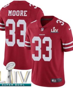 Nike San Francisco 49ers #33 Tarvarius Moore Red Super Bowl LIV 2020 Team Color Men's Stitched NFL Vapor Untouchable Limited Jersey Men's