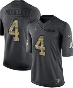 Nike San Francisco 49ers #4 Emmanuel Moseley Black Men's Stitched NFL Limited 2016 Salute To Service Jersey Men's