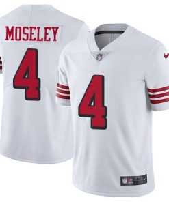 Nike San Francisco 49ers #4 Emmanuel Moseley White Rush Men's Stitched NFL Vapor Untouchable Limited Jersey Men's