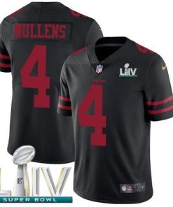 Nike San Francisco 49ers #4 Nick Mullens Black Super Bowl LIV 2020 Alternate Men's Stitched NFL Vapor Untouchable Limited Jersey Men's