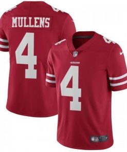 Nike San Francisco 49ers #4 Nick Mullens Red Team Color Men's Stitched NFL Vapor Untouchable Limited Jersey Men's