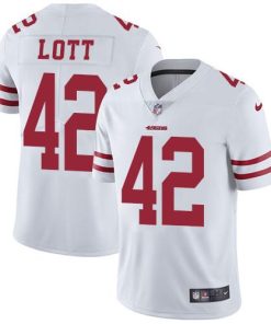 Nike San Francisco 49ers #42 Ronnie Lott White Men's Stitched NFL Vapor Untouchable Limited Jersey Men's