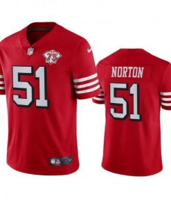 Nike San Francisco 49ers #51 Ken Norton Red Rush Men's 75th Anniversary Stitched NFL Vapor Untouchable Limited Jersey Men's