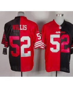 Nike San Francisco 49ers #52 Patrick Willis Black/Red Men's Stitched NFL Elite Split Jersey Men's