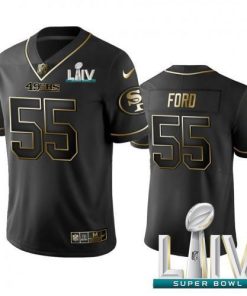 Nike San Francisco 49ers #55 Dee Ford Black Golden Super Bowl LIV 2020 Limited Edition Stitched NFL Jersey Men's