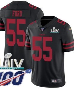 Nike San Francisco 49ers #55 Dee Ford Black Super Bowl LIV 2020 Alternate Men's Stitched NFL 100th Season Vapor Limited Jersey Men's