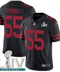 Nike San Francisco 49ers #55 Dee Ford Black Super Bowl LIV 2020 Alternate Men's Stitched NFL Vapor Untouchable Limited Jersey Men's