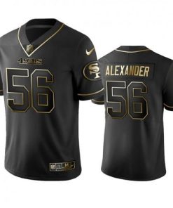 Nike San Francisco 49ers #56 Kwon Alexander Black Golden Limited Edition Stitched NFL Jersey Men's
