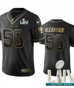 Nike San Francisco 49ers #56 Kwon Alexander Black Golden Super Bowl LIV 2020 Limited Edition Stitched NFL Jersey Men's