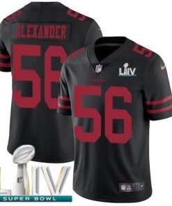 Nike San Francisco 49ers #56 Kwon Alexander Black Super Bowl LIV 2020 Alternate Men's Stitched NFL Vapor Untouchable Limited Jersey Men's
