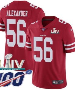 Nike San Francisco 49ers #56 Kwon Alexander Red Super Bowl LIV 2020 Team Color Men's Stitched NFL 100th Season Vapor Limited Jersey Men's