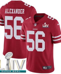 Nike San Francisco 49ers #56 Kwon Alexander Red Super Bowl LIV 2020 Team Color Men's Stitched NFL Vapor Untouchable Limited Jersey Men's