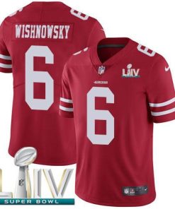Nike San Francisco 49ers #6 Mitch Wishnowsky Red Super Bowl LIV 2020 Team Color Men's Stitched NFL Vapor Untouchable Limited Jersey Men's