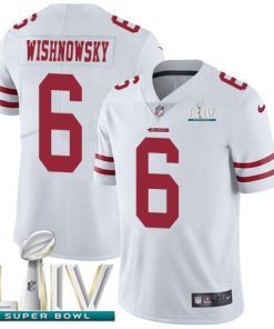 Nike San Francisco 49ers #6 Mitch Wishnowsky White Super Bowl LIV 2020 Men's Stitched NFL Vapor Untouchable Limited Jersey Men's