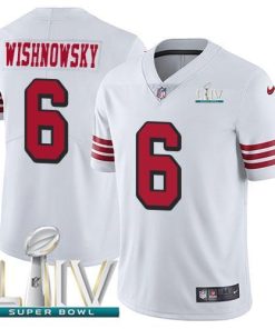 Nike San Francisco 49ers #6 Mitch Wishnowsky White Super Bowl LIV 2020 Rush Men's Stitched NFL Vapor Untouchable Limited Jersey Men's