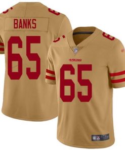 Nike San Francisco 49ers #65 Aaron Banks Gold Men's Stitched NFL Limited Inverted Legend Jersey Men's
