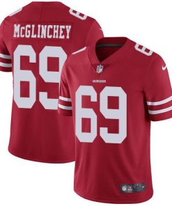 Nike San Francisco 49ers #69 Mike McGlinchey Red Team Color Men's Stitched NFL Vapor Untouchable Limited Jersey Men's