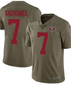 Nike San Francisco 49ers #7 Colin Kaepernick Olive Men's Stitched NFL Limited 2017 Salute To Service Jersey Men's