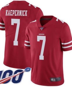 Nike San Francisco 49ers #7 Colin Kaepernick Red Team Color Men's Stitched NFL 100th Season Vapor Limited Jersey Men's