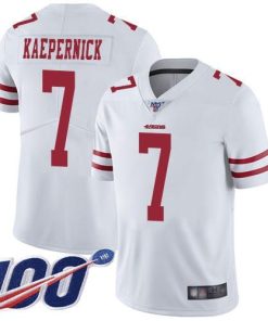 Nike San Francisco 49ers #7 Colin Kaepernick White Men's Stitched NFL 100th Season Vapor Limited Jersey Men's