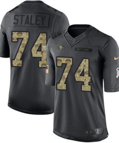 Nike San Francisco 49ers #74 Joe Staley Black Men's Stitched NFL Limited 2016 Salute to Service Jersey Men's