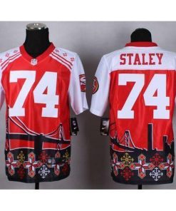 Nike San Francisco 49ers #74 Joe Staley Red Men's Stitched NFL Elite Noble Fashion Jersey Men's