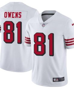 Nike San Francisco 49ers #81 Terrell Owens White Rush Men's Stitched NFL Vapor Untouchable Limited Jersey Men's