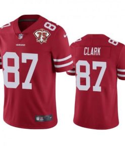 Nike San Francisco 49ers #87 Dwight Clark Red Men's 75th Anniversary Stitched NFL Vapor Untouchable Limited Jersey Men's