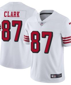 Nike San Francisco 49ers #87 Dwight Clark White Rush Men's Stitched NFL Vapor Untouchable Limited Jersey Men's